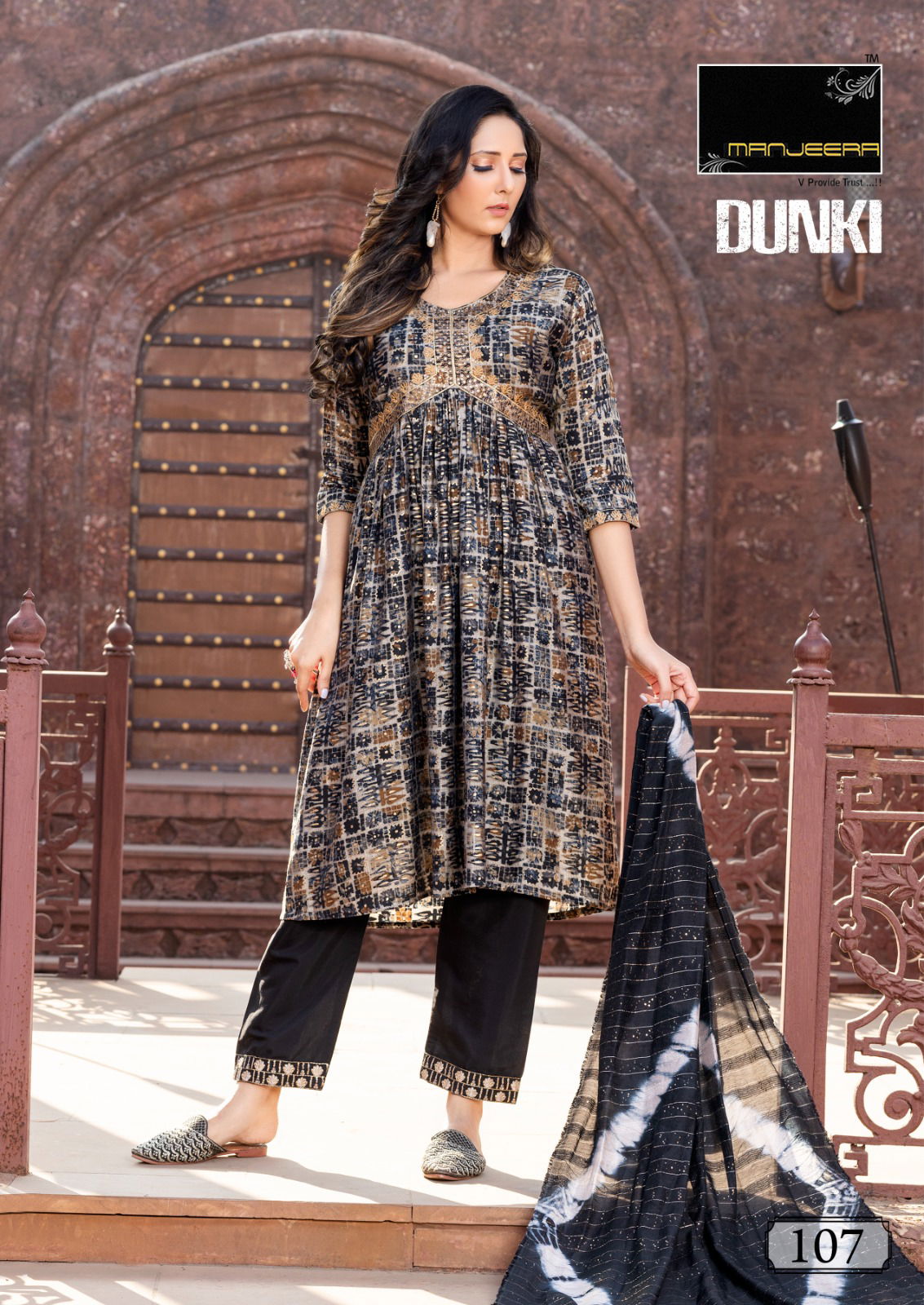 Dunki By Manjeera Modal Printed Kurti With Bottom Dupatta Wholesale In India
